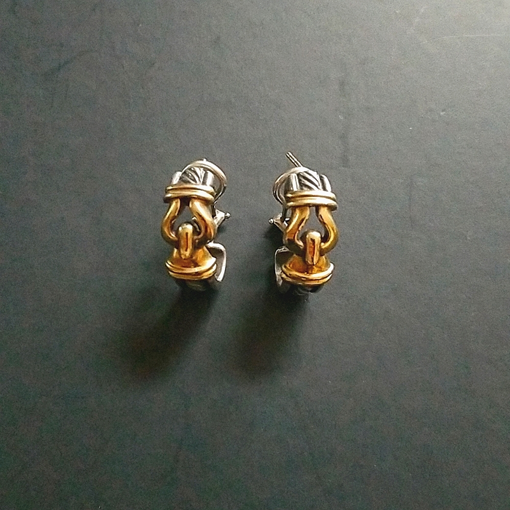 David Yurman Cable Earrings with 14k Gold